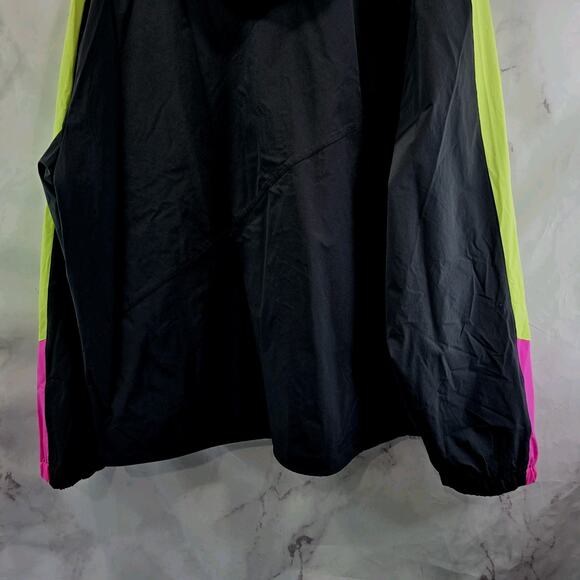 Chubbies Jacket Mens 2XL Black Green Pink Retro Windbreaker Zip Packable Hood - Picture 7 of 11
